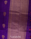 Royal Purple Borderless Pure Raw Silk Handloom Saree
