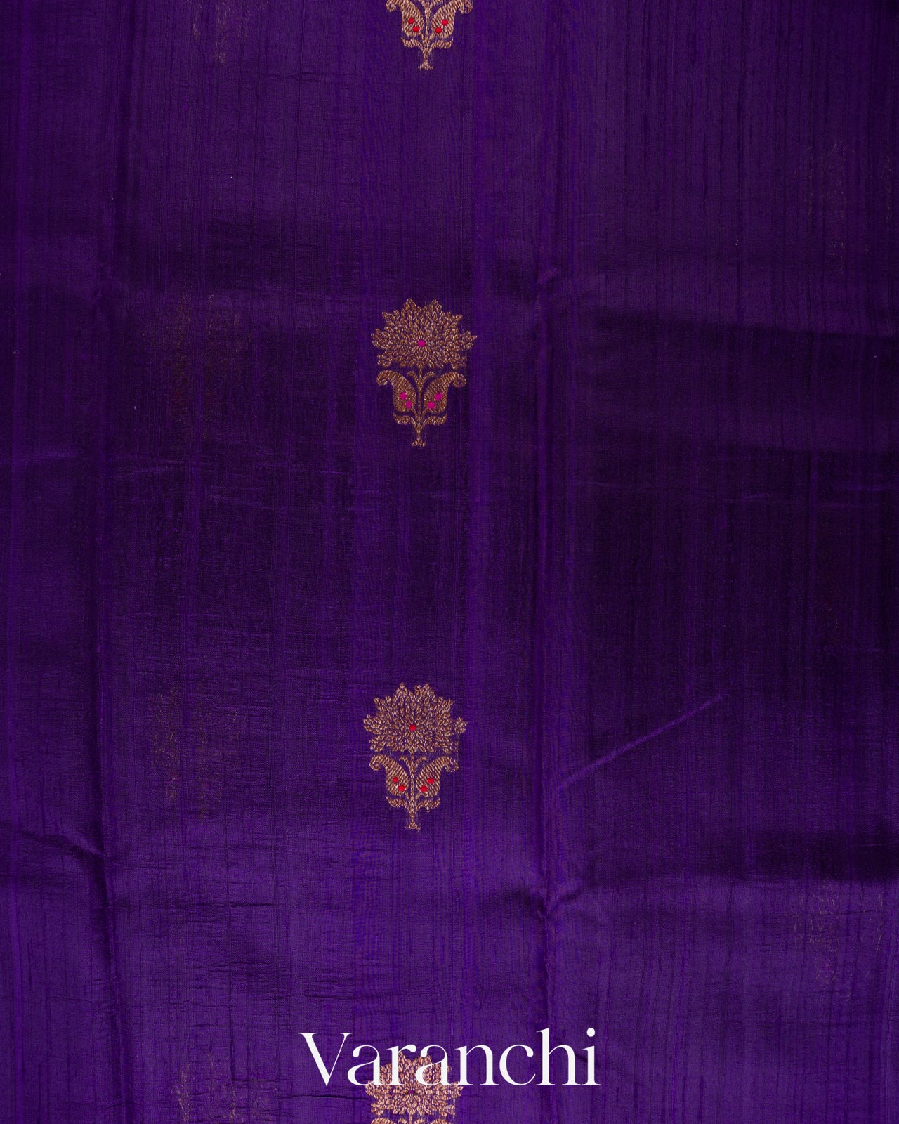 Royal Purple Borderless Pure Raw Silk Handloom Saree