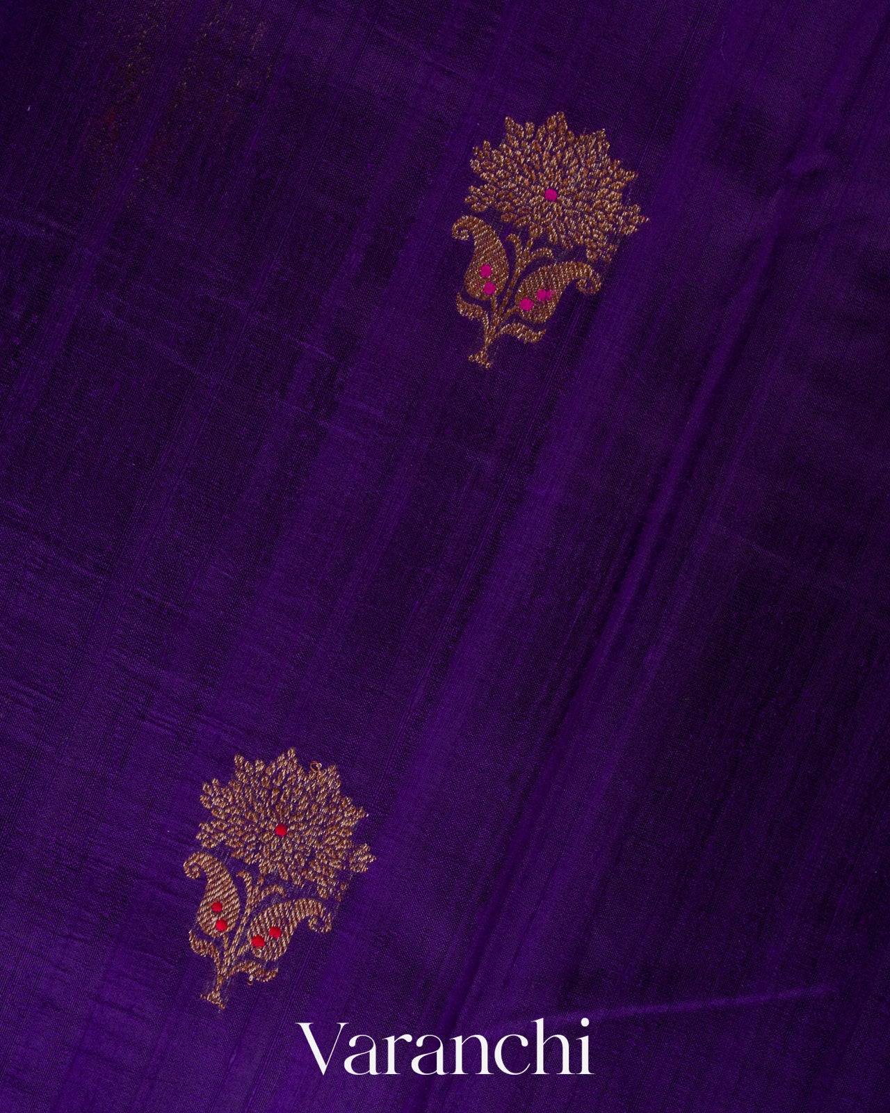 Royal Purple Borderless Pure Raw Silk Handloom Saree