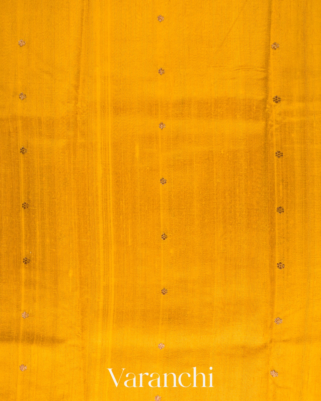 Turmeric Yellow Borderless Pure Raw Silk Handloom Saree