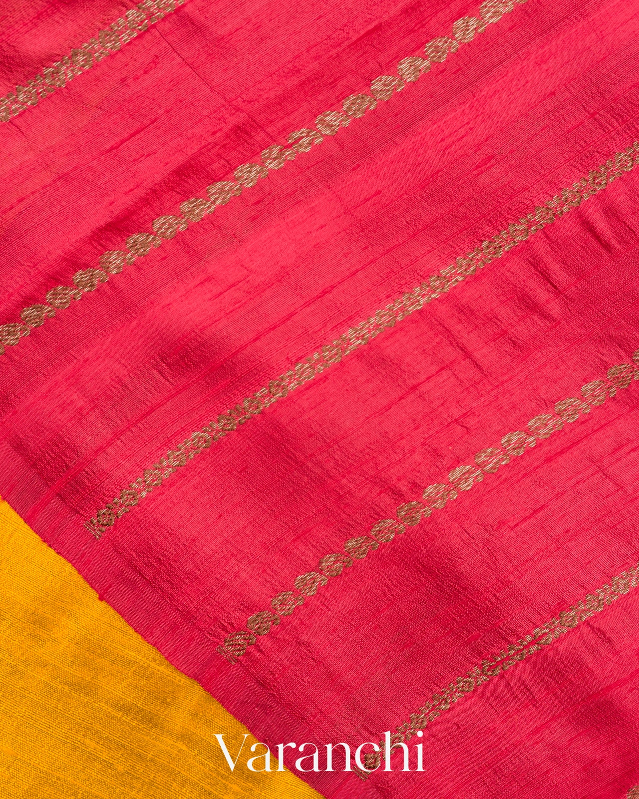 Turmeric Yellow Borderless Pure Raw Silk Handloom Saree