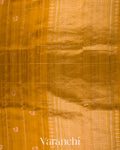 Turmeric Yellow Checks Raw Silk Handloom Saree