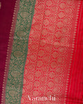 Wine Maroon Pure Raw Silk Handloom Saree