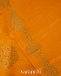 Amber Yellow Raw Silk Handloom Saree 