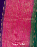 Deep Violet Pure Raw Silk Handloom Saree