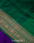 Deep Violet Pure Raw Silk Handloom Saree