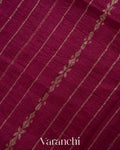 Wine Pure Raw Silk Handloom Saree