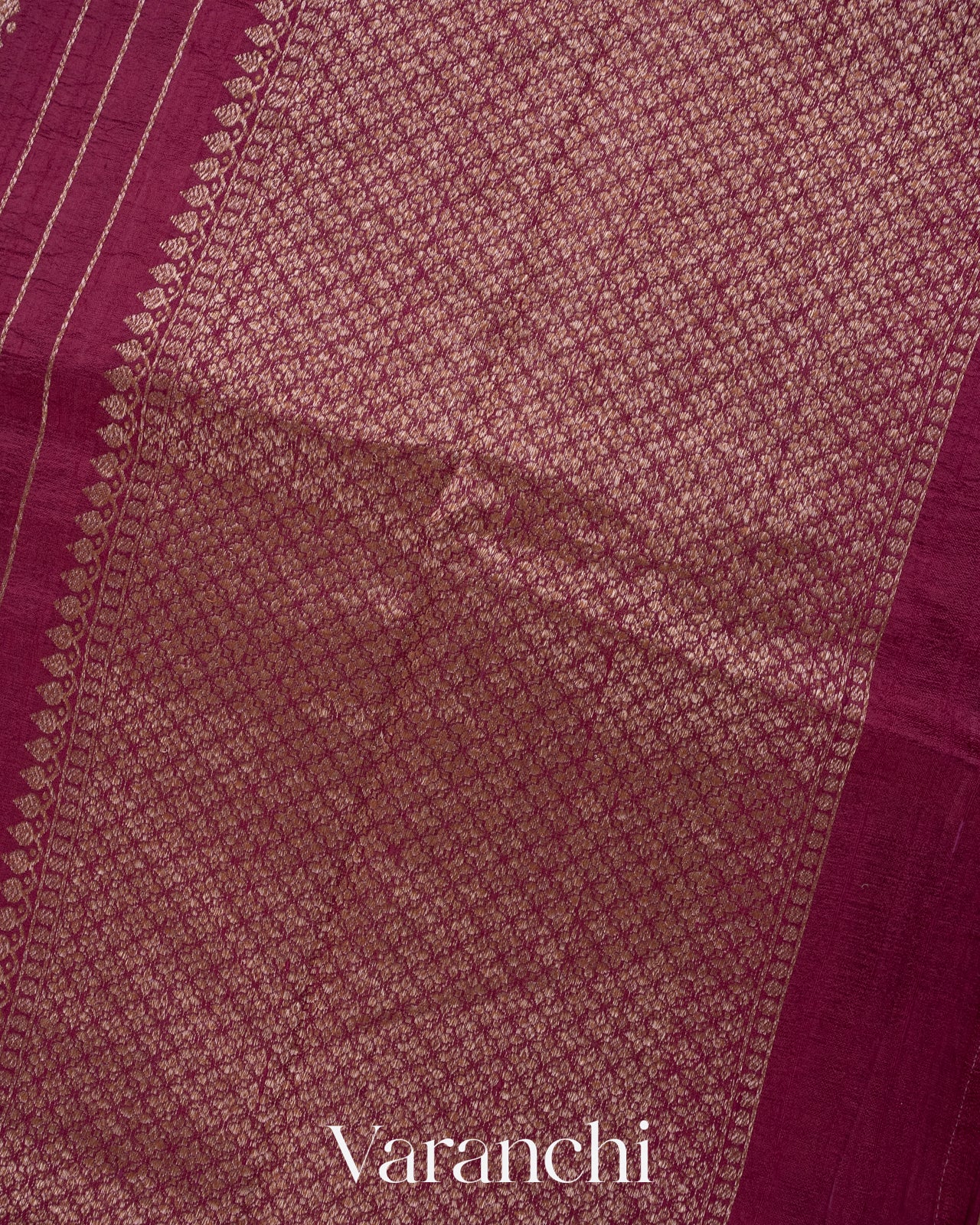 Wine Pure Raw Silk Handloom Saree
