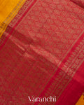 Turmeric Yellow Pure Raw Silk Handloom Saree