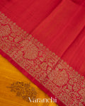 Turmeric Yellow Pure Raw Silk Handloom Saree