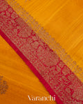 Turmeric Yellow Pure Raw Silk Handloom Saree