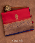 Red Pure Kora Silk Handloom Saree