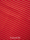Red Pure Crepe Silk Handloom Saree
