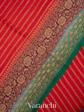 Red Pure Crepe Silk Handloom Saree