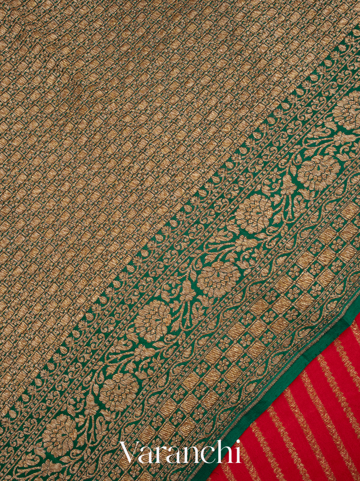 Red Pure Crepe Silk Handloom Saree