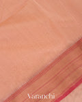 Powder Peach Pure Chanderi Silk Cotton Saree 