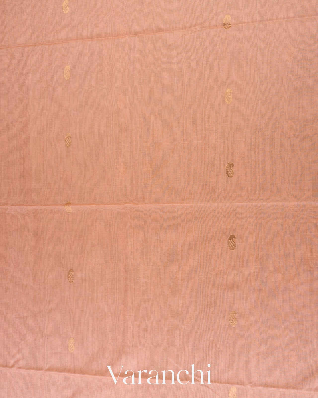 Powder Peach Pure Chanderi Silk Cotton Saree 