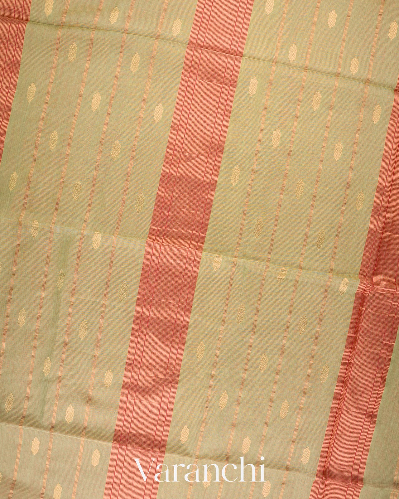 Pastel Green Pure Maheswari Silk Cotton Handloom Saree