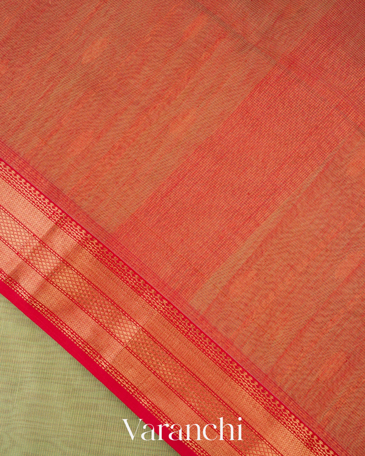 Pastel Green Pure Maheswari Silk Cotton Handloom Saree