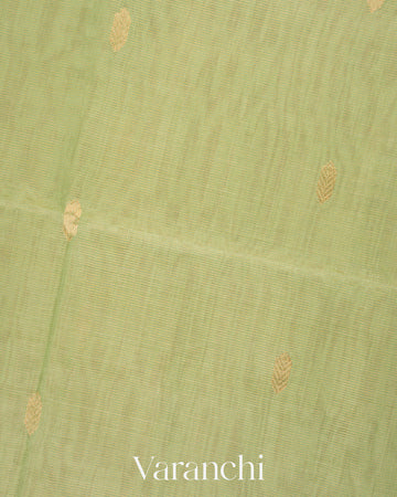 Pastel Green Pure Maheswari Silk Cotton Handloom Saree