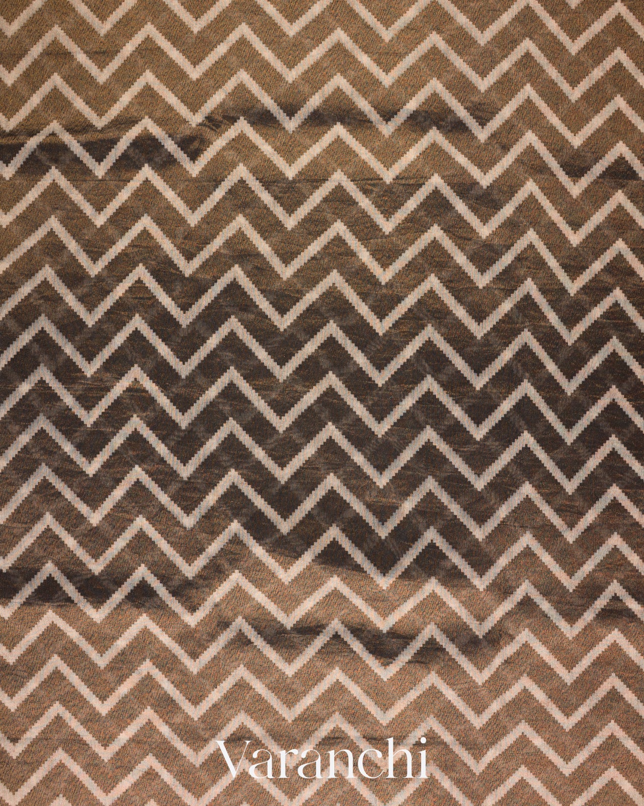 Deep Coffee Brown Patola Printed Pure Silk Cotton Tissue Saree 