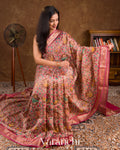 Cocoa Brown Patola Printed Pure Silk Cotton Tissue Saree