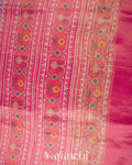 Soft Lavender-Purple Patola Printed Pure Silk Cotton Tissue Saree 
