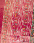 Sage Bottle Green Patola Printed Pure Silk Cotton Tissue Saree