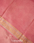 Light Pink Digital Printed Pure Silk Cotton Tissue Saree