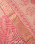 Light Pink Digital Printed Pure Silk Cotton Tissue Saree