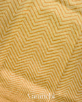 Buttercream Yellow Digital Printed Pure Silk Cotton Tissue Saree
