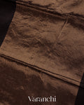 Black Jamdani Pure Silk Linen Handloom Saree