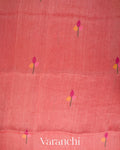 Blush Pink Jamdani Pure Silk Linen Handloom Saree 