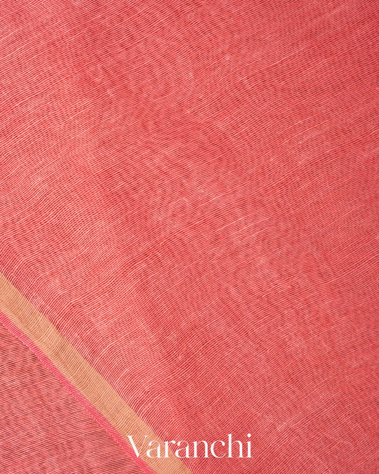 Blush Pink Jamdani Pure Silk Linen Handloom Saree 