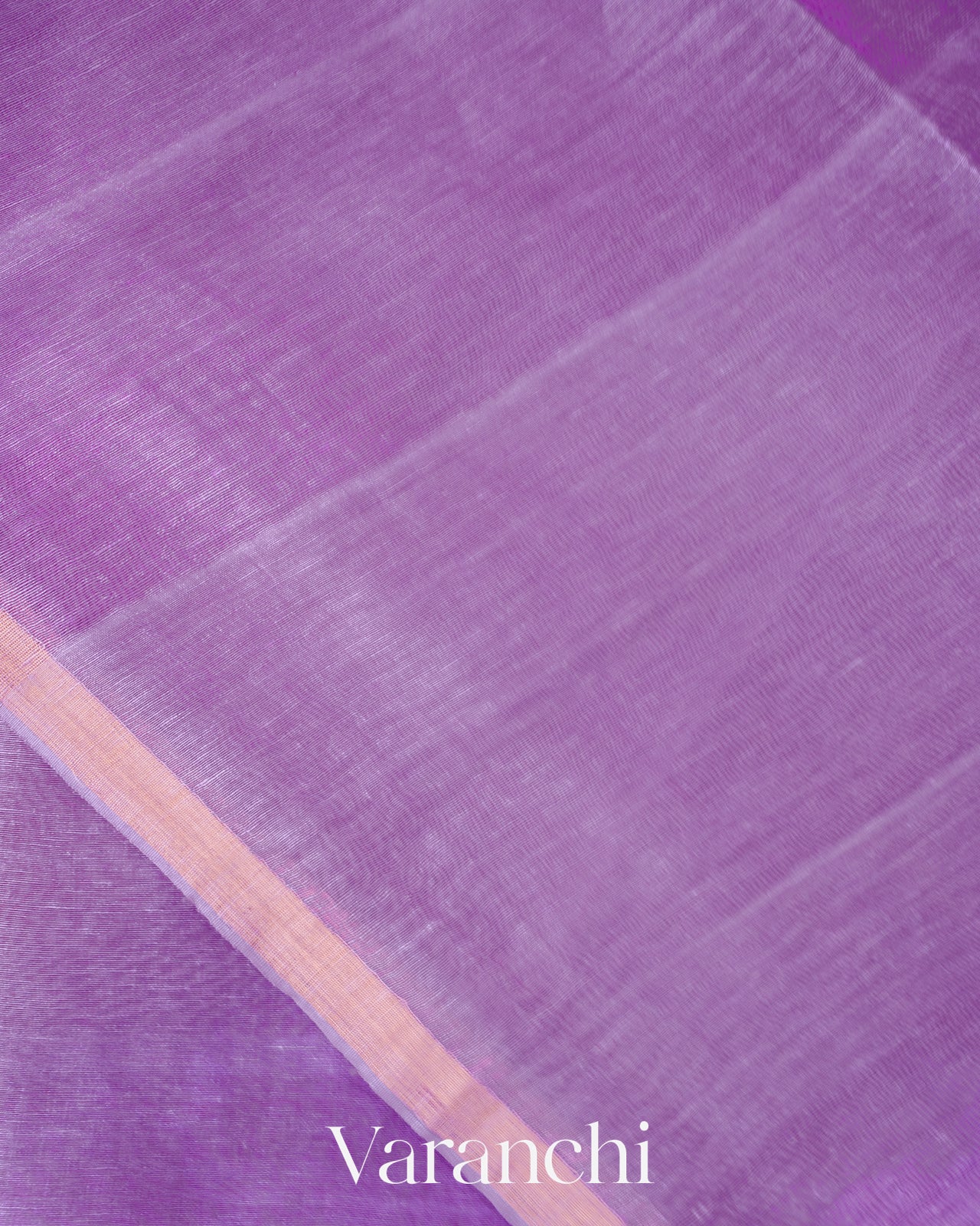 Lavender Lilac Jamdani Pure Silk Linen Handloom Saree