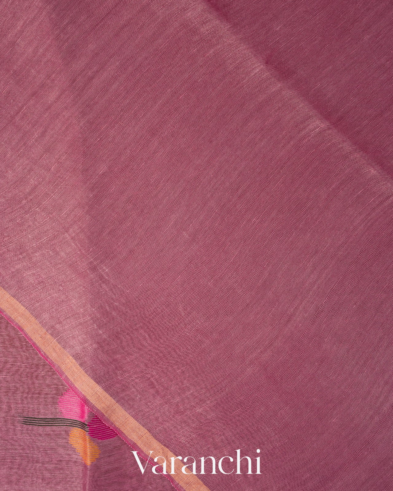 Onion Pink Jamdani Pure Silk Linen Handloom Saree 