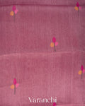 Onion Pink Jamdani Pure Silk Linen Handloom Saree 