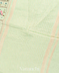 Pastel Mint All-Over Embroidered Pure Silk Linen Saree
