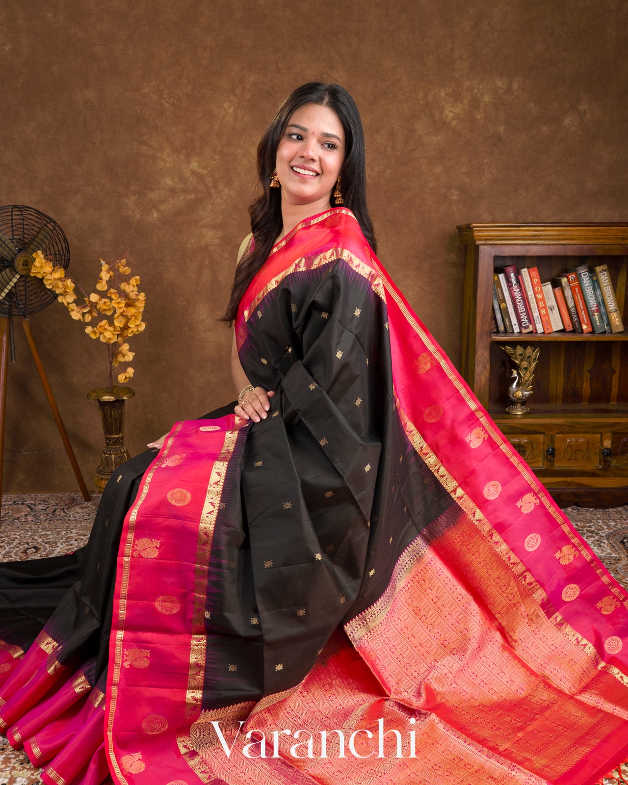 Soft Black Pure Soft Silk Handloom Saree