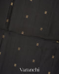 Soft Black Pure Soft Silk Handloom Saree