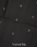 Soft Black Pure Soft Silk Handloom Saree