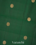 Deep Green Pure Soft Silk Handloom Saree