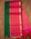 Bottle Green Pure Soft Silk Handloom Saree