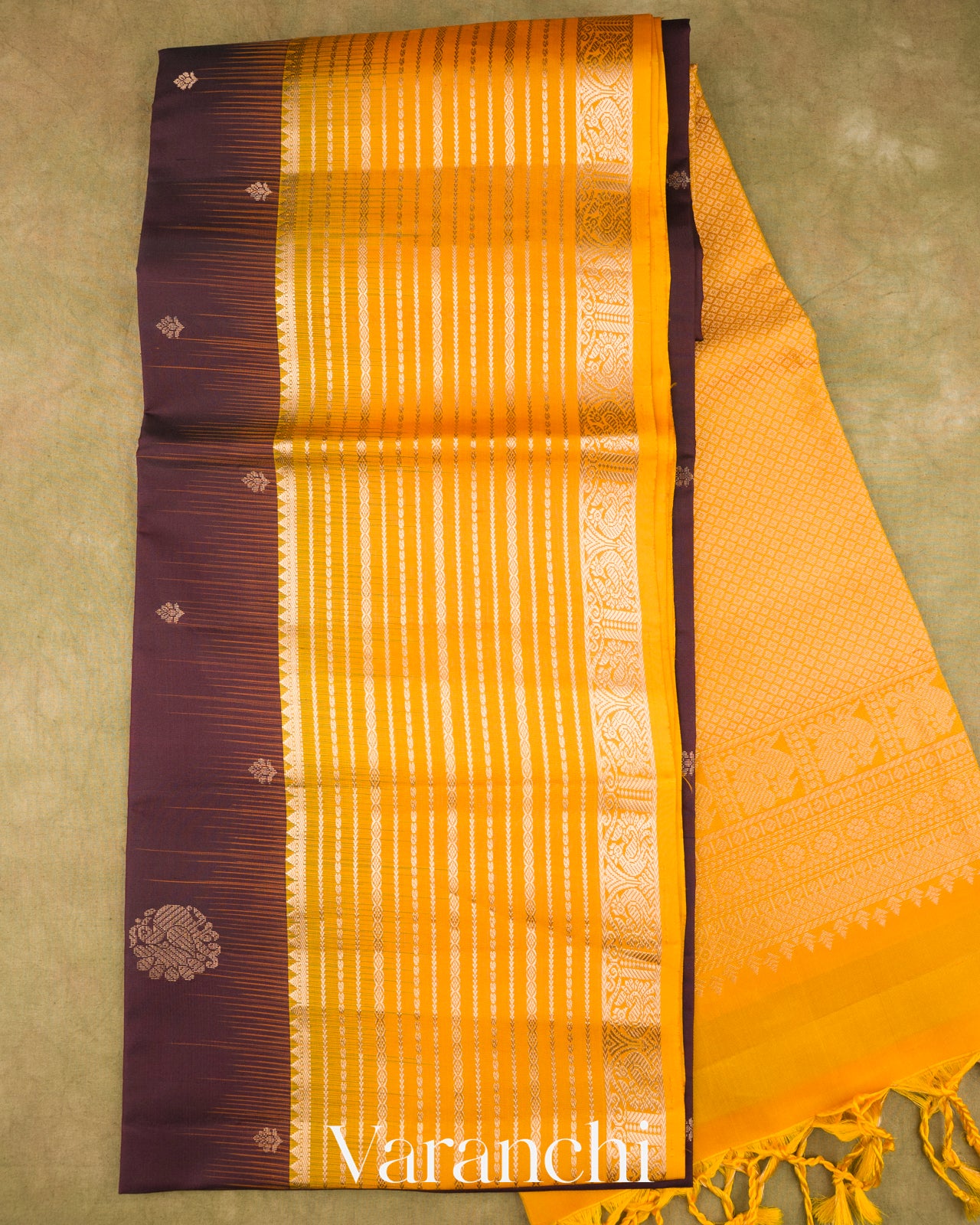 Dark Maroon Pure Soft Silk Handloom Saree