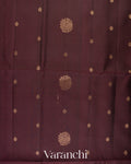 Dark Maroon Pure Soft Silk Handloom Saree