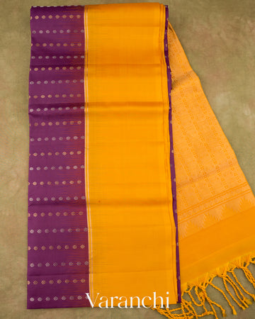 Mulberry Purple Pure Soft Silk Handloom Saree