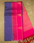 Indigo Blue Pure Soft Silk Handloom Saree