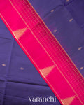 Indigo Blue Pure Soft Silk Handloom Saree