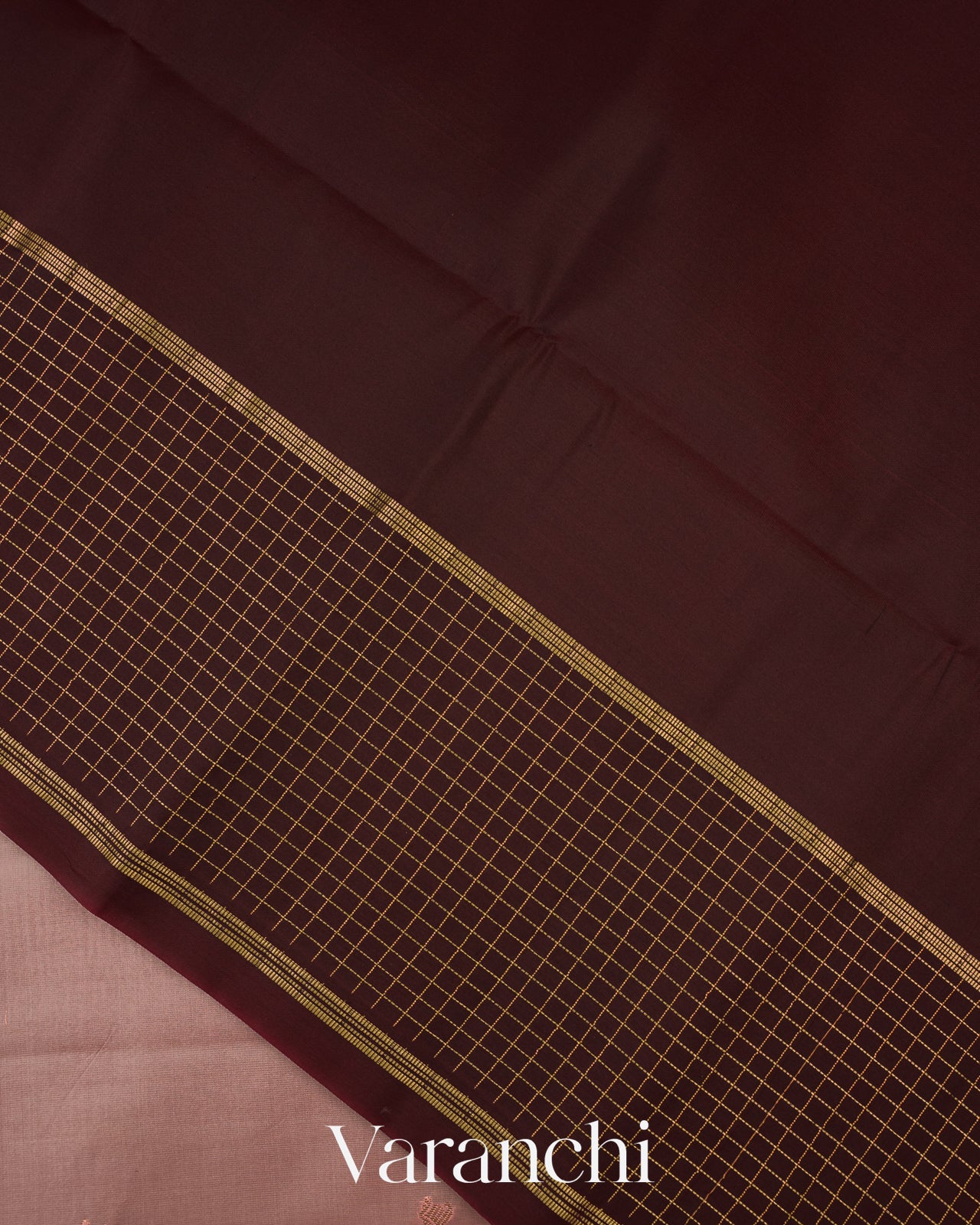 Powdered Rose Mauven Pure Soft Silk Handloom Saree