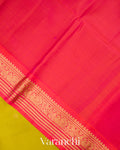 Bright Lime Yellow Pure Soft Silk Handloom Saree 